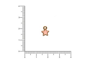 Dije Esmaltado Estrella Dorada Pequeña Rosa